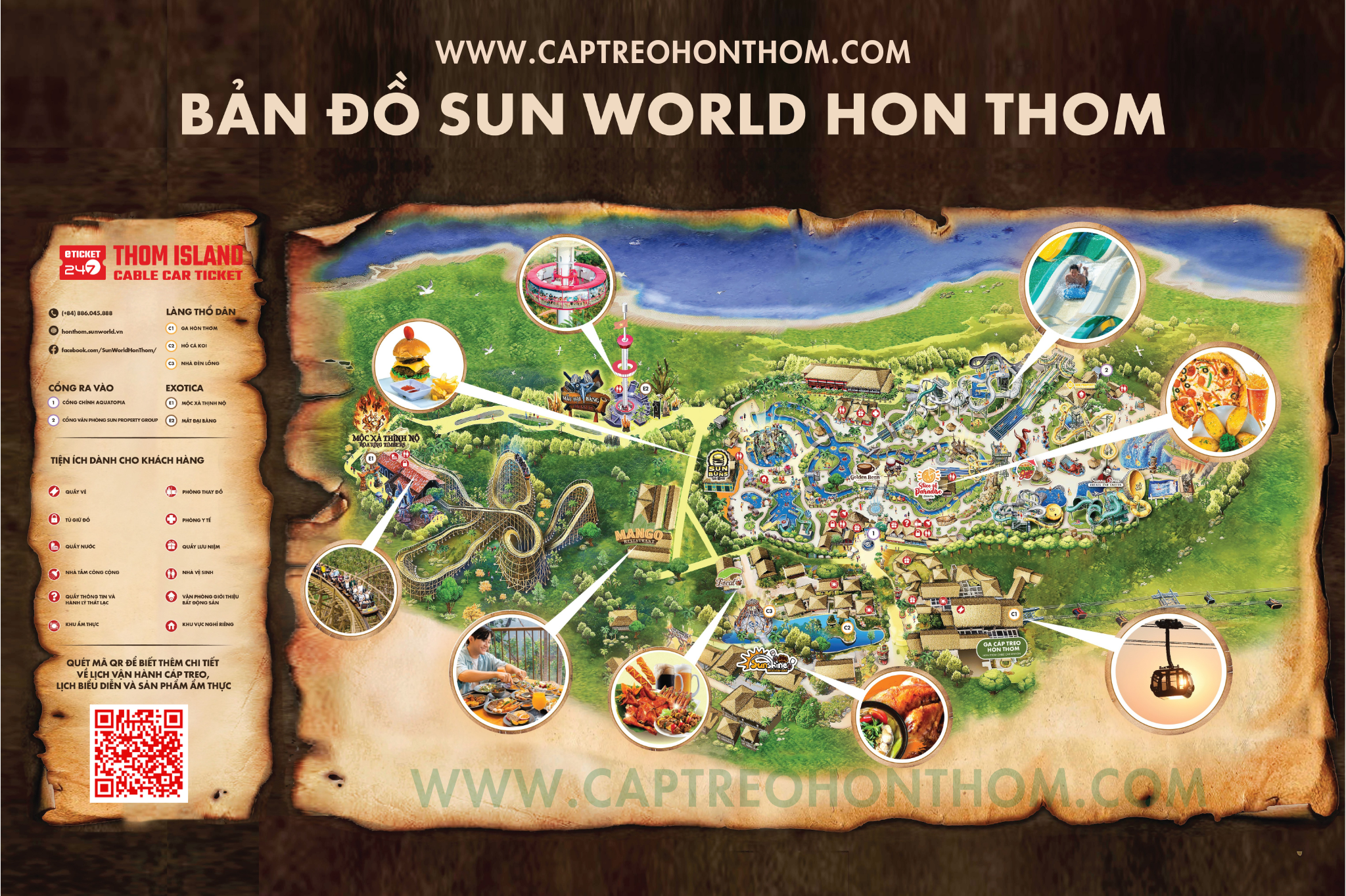 Bản đồ Sun World Hòn Thơm, Bản Đồ Khu Du LỊch Hòn Thơm